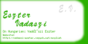 eszter vadaszi business card